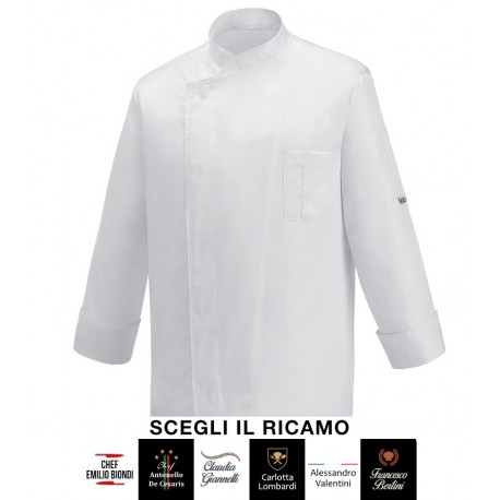 Giacca Cuoco Ottavio Microfibra Bianco Signature