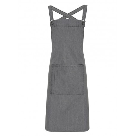 Grembiule Pettorina Crossback Jeans Grigio