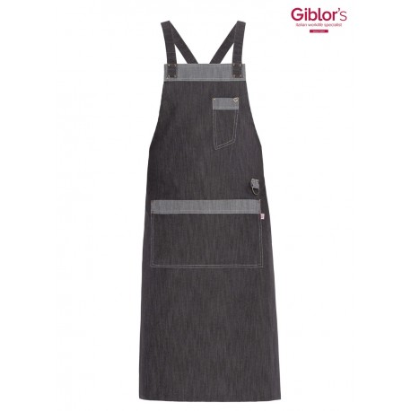 Grembiule Pettorina Nizza Jeans Nero