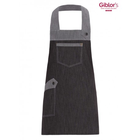 Grembiule Pettorina Luna Jeans Nero