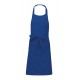 Grembiule Pettorina Cotone Azzurro