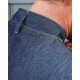 Giacca Cuoco Zip M/Corte Jeans Blu