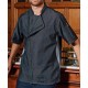 Giacca Cuoco Zip M/Corte Jeans Blu