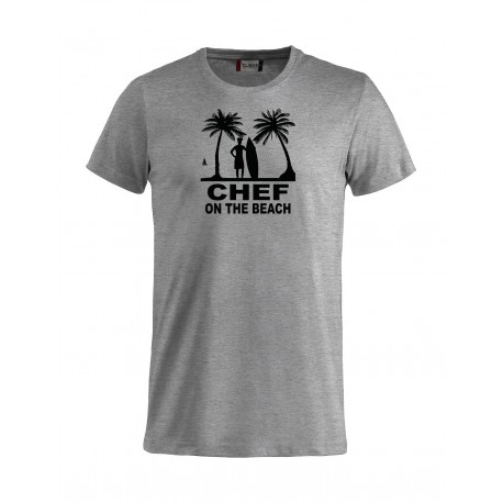 T-Shirt Chef On The Beach Grigia