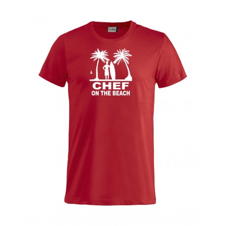 T-Shirt Chef On The Beach Rossa