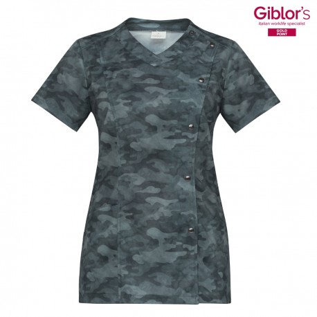 Giacca Cuoco Donna Alina Mesh Stretch Camouflage