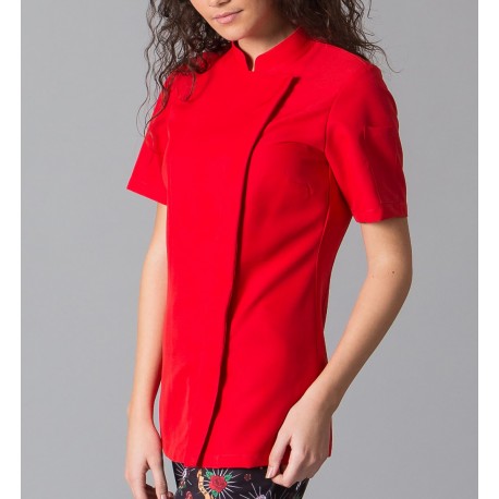 Giacca Cuoco Donna Paz Microfibra Rosso