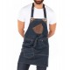 Grembiule Pettorina Denim Elasticizzato Blu
