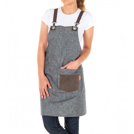 Grembiule Pettorina Vintage Grigio