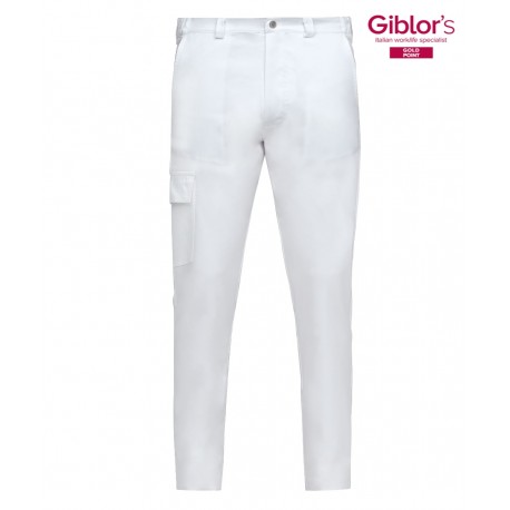 Pantalone Multitasche Stretch Darko Bianco