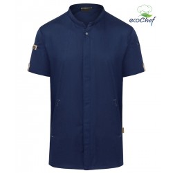 Giacca Cuoco Manica Corta Green Generation Blu