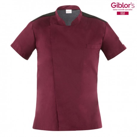 Giacca Cuoco Thiago Maniche Corte Bordeaux