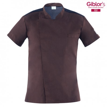 Giacca Cuoco Thiago Maniche Corte Marrone