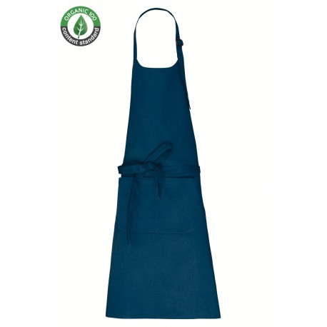 Grembiule Pettorina Bio Blu Pavone