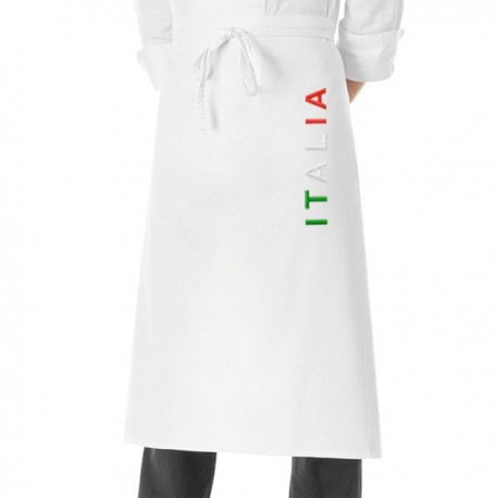 Grembiule Cuoco Nome Italia Bianco