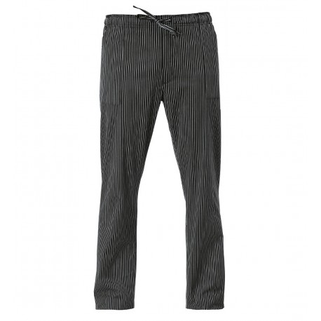 Pantalone Cuoco Enrico Gessato Nero
