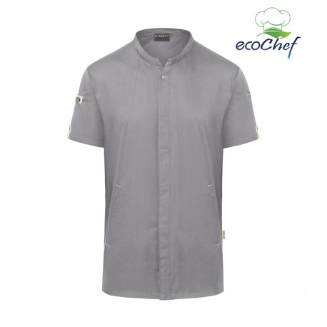 Giacca Cuoco Manica Corta Green Generation Grigia