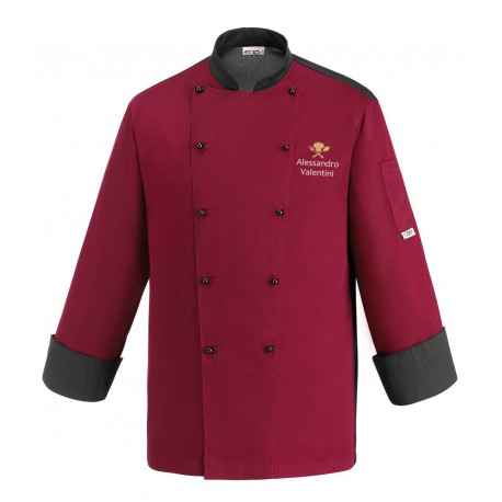 Giacca Cuoco Simbolo Color Bordeaux