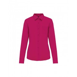 Camicia Donna Policotone Manica Lunga Fucsia