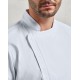 Giacca Cuoco Zip M/Corte Bianco