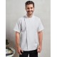 Giacca Cuoco Zip M/Corte Bianco