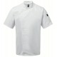 Giacca Cuoco Zip M/Corte Bianco