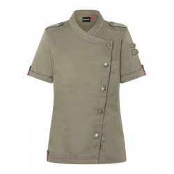 Giacca Cuoco Donna Rock Chef Maniche Corte Verde
