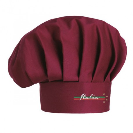 Cappello Cuoco bordeaux 4 Stelle