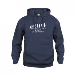 Felpa Cappuccio Chef Evolution Blu